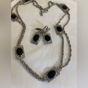 Emmons Vintage Necklace and Clip Earrings Set
